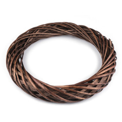 Wicker wreath ø34 cm - Brown (1 Piece)