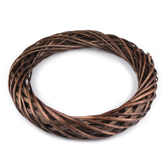 Wicker wreath ø34 cm - Grey (4 Pieces)