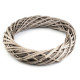 Wicker wreath ø34 cm - Grey (4 Pieces)