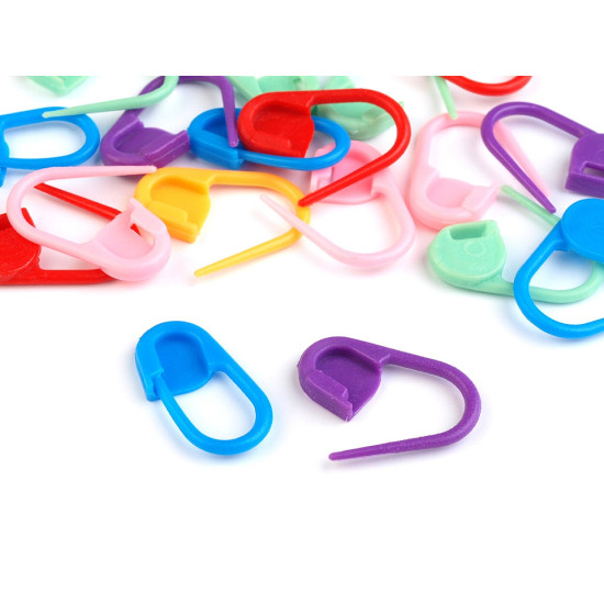 Plastikowe agrafki znaczniki 11x21 mm - Mix kolorów (20 Sztuki) Plastikowe agrafki znaczniki 11x21 mm - Mix kolorów (20 Sztuki)