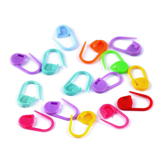 Plastikowe agrafki znaczniki 11x21 mm - Mix kolorów (20 Sztuki) Plastikowe agrafki znaczniki 11x21 mm - Mix kolorów (20 Sztuki)