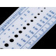 Knitting needle sizer gauge ruler - White (5 Pieces) Knitting needle sizer gauge ruler - White (5 Pieces)