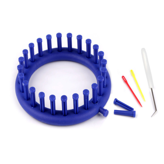 Knitting round loom set for shawls, snoods, hats ø14 cm - Blue sapphire (6 Sets) Knitting round loom set for shawls, snoods, hats ø14 cm - Blue sapphire (6 Sets)
