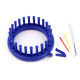 Knitting round loom set for shawls, snoods, hats ø14 cm - Blue sapphire (6 Sets) Knitting round loom set for shawls, snoods, hats ø14 cm - Blue sapphire (6 Sets)