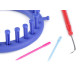 Knitting round loom set for shawls, snoods, hats ø14 cm - Blue sapphire (6 Sets) Knitting round loom set for shawls, snoods, hats ø14 cm - Blue sapphire (6 Sets)
