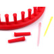 Knitting round loom set for shawls, snoods, hats ø19 cm - Red (12 Sets) Knitting round loom set for shawls, snoods, hats ø19 cm - Red (12 Sets)