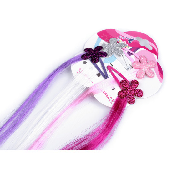 Barrettes avec cheveux artificiels pour enfants - Mélange (48 Pièces) Barrettes avec cheveux artificiels pour enfants - Mélange (48 Pièces)