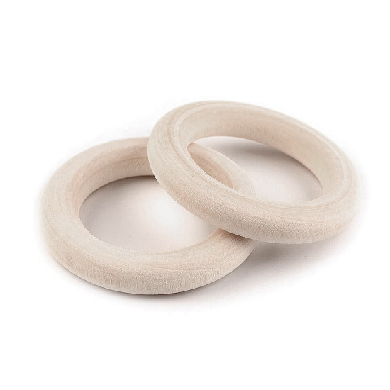 Kółka drewniane, zewnętrzna ø40 mm - Naturalny jasny (300 Sztuki) Kółka drewniane, zewnętrzna ø40 mm - Naturalny jasny (300 Sztuki)