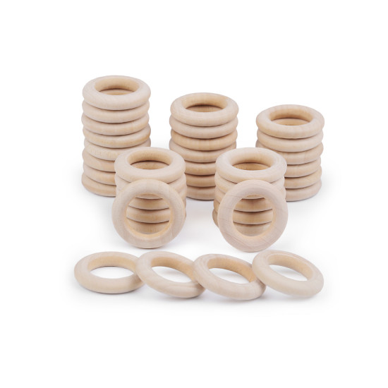 Anneau de rideau en bois, ø 30 mm - Naturel clair (10 Pièces) Anneau de rideau en bois, ø 30 mm - Naturel clair (10 Pièces)