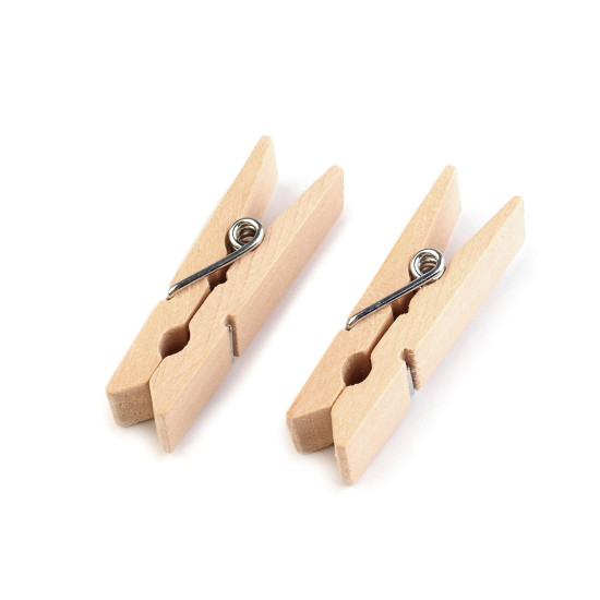Holzklammer 11 x 45 mm - Natürlich hell (10 Stücke)