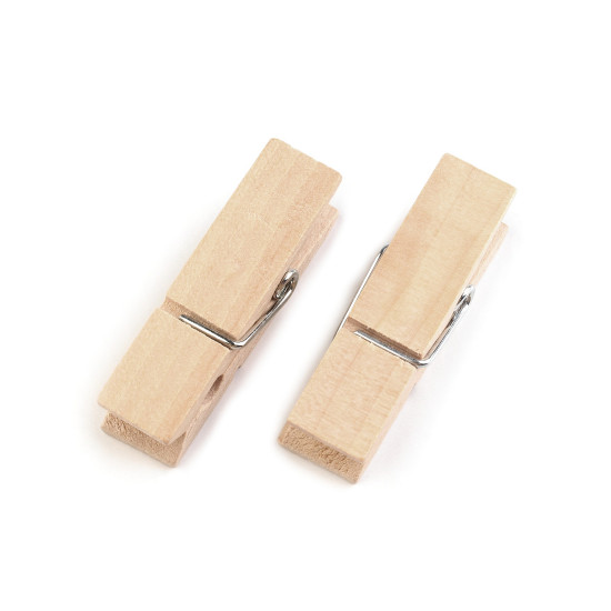 Holzklammer 11 x 45 mm - Natürlich hell (10 Stücke)