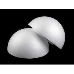 Kula styropianowa dwuczęściowa pusta ø14,5 cm - White (1 Sztuka)