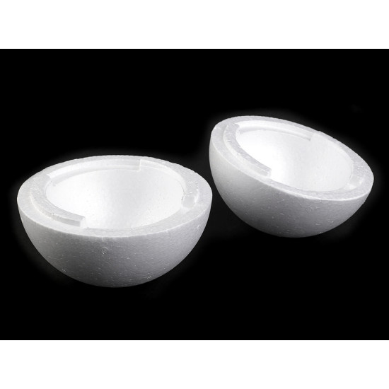 Kula styropianowa dwuczęściowa pusta ø14,5 cm - White (1 Sztuka) Kula styropianowa dwuczęściowa pusta ø14,5 cm - White (1 Sztuka)