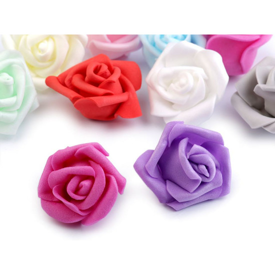 Róża piankowa ø3-4 cm - Miętowy (10 Sztuki)