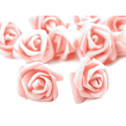 Róża piankowa ø3-4 cm - Pudrowy (10 Sztuki)
