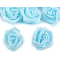 Róża piankowa ø3-4 cm - Niebieski lazurowy (10 Sztuki)