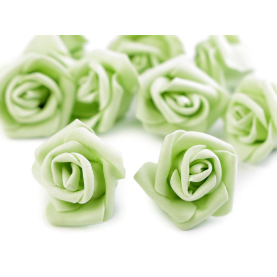 Róża piankowa ø3-4 cm - Miętowy (10 Sztuki)