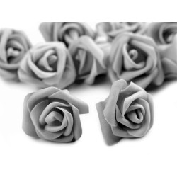 Róża piankowa ø3-4 cm - Jasny popiel (10 Sztuki)