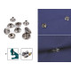 Press fasteners auto moto ø15 mm (am6) - o-spring - in bulk, for thick fabrics - Nickel (10 Sets) Press fasteners auto moto ø15 mm (am6) - o-spring - in bulk, for thick fabrics - Nickel (10 Sets)