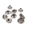 Boutons pression auto moto, ø 15 mm (am6) - o-spring - en vrac, pour tissus épais - Nickel (10 Ensembles)