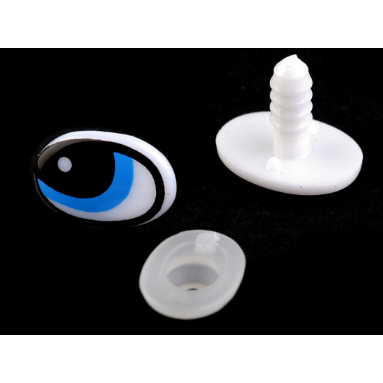Oczy do zabawek z zatyczką 14x22 mm - Brązowy (8 Zestawy) Oczy do zabawek z zatyczką 14x22 mm - Brązowy (8 Zestawy)