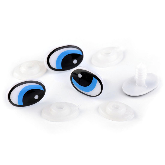 Oczy do zabawek z zatyczką 14x22 mm - Brązowy (8 Zestawy) Oczy do zabawek z zatyczką 14x22 mm - Brązowy (8 Zestawy)