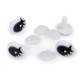 Oczy do zabawek z zatyczką 12x17 mm - Fioletowy (4 Zestawy) Oczy do zabawek z zatyczką 12x17 mm - Fioletowy (4 Zestawy)