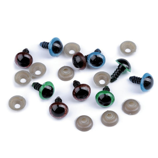 Oczy do zabawek z zatyczką ø10 mm - Zielony jodłowy (360 Zestawy) Oczy do zabawek z zatyczką ø10 mm - Zielony jodłowy (360 Zestawy)