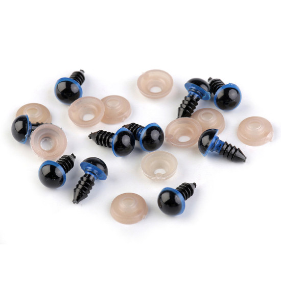 Oči s pojistkou ø12 mm - Modrá (500 Sady) Oči s pojistkou ø12 mm - Modrá (500 Sady)