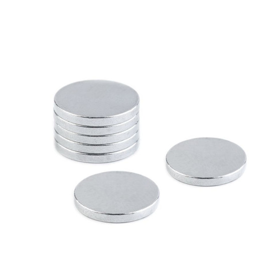 Aimant circulaire, ø 15 mm, solide - Nickel (10 Pièces) Aimant circulaire, ø 15 mm, solide - Nickel (10 Pièces)