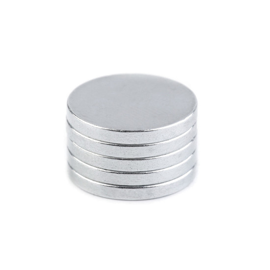 Aimant circulaire, ø 15 mm, solide - Nickel (10 Pièces) Aimant circulaire, ø 15 mm, solide - Nickel (10 Pièces)
