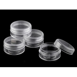 Dose mit schraubdeckel 4x2,1 cm kunststoff - Transparent (12 Stücke)