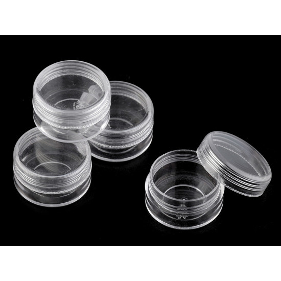 Dose mit schraubdeckel 4x2,1 cm kunststoff - Transparent (4 Stücke) Dose mit schraubdeckel 4x2,1 cm kunststoff - Transparent (4 Stücke)