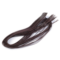 Bőr szál szélessége 2 mm, 110 cm - Sötétbarna (20 Darabok)