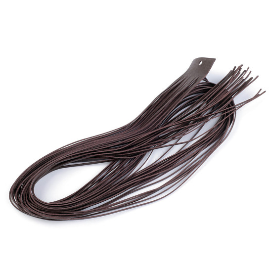 Bőr szál szélessége 2 mm, 110 cm - Fekete (80 Darabok)