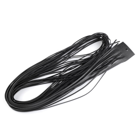 Bőr szál szélessége 2 mm, 110 cm - Fekete (80 Darabok)