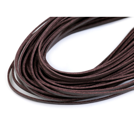 Bőr szál szélessége 2 mm, 110 cm - Fekete (80 Darabok)