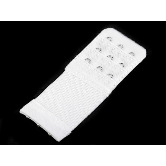 Bra extender width 40 mm, 3-rows - White (1 Piece)