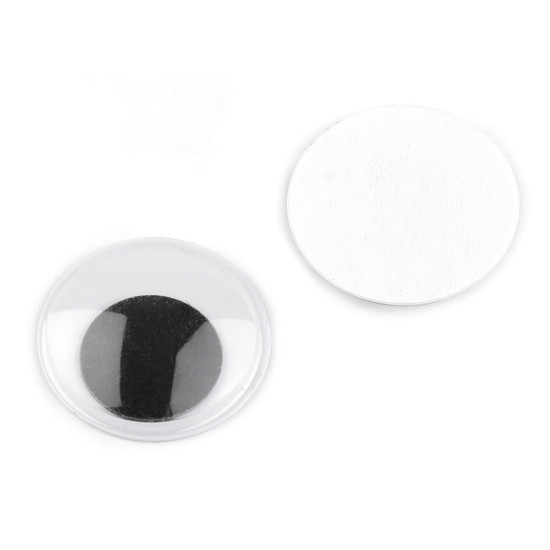 Self adhesive wiggle eyes ø25 mm - Black (10 Pieces) Self adhesive wiggle eyes ø25 mm - Black (10 Pieces)