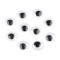 Self adhesive wiggle eyes ø25 mm - Black (10 Pieces)
