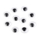 Self adhesive wiggle eyes ø25 mm - Black (10 Pieces) Self adhesive wiggle eyes ø25 mm - Black (10 Pieces)