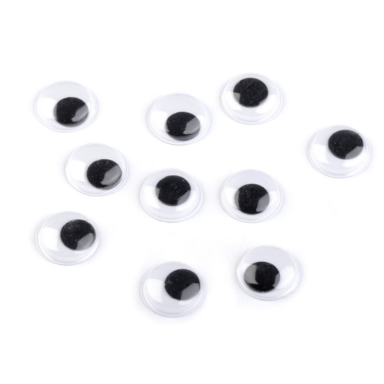 Self adhesive wiggle eyes ø18 mm - White-black (50 Pieces) Self adhesive wiggle eyes ø18 mm - White-black (50 Pieces)