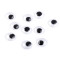 Self adhesive wiggle eyes ø18 mm - White-black (100 Pieces)