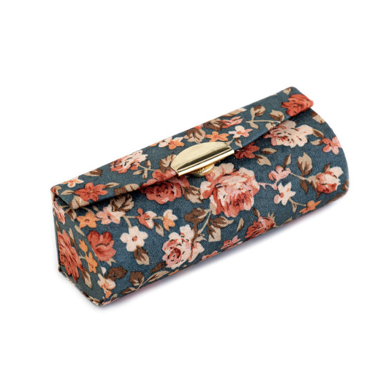 Etui na pomadkę w kwiaty z lusterkiem - Czarny (12 Sztuki) Etui na pomadkę w kwiaty z lusterkiem - Czarny (12 Sztuki)