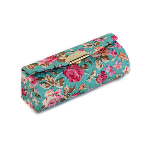 Etui na pomadkę w kwiaty z lusterkiem - Czarny (12 Sztuki) Etui na pomadkę w kwiaty z lusterkiem - Czarny (12 Sztuki)