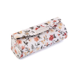 Etui na pomadkę w kwiaty z lusterkiem - White (12 Sztuki)