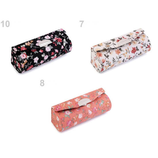 Etui na pomadkę w kwiaty z lusterkiem - Czarny (12 Sztuki) Etui na pomadkę w kwiaty z lusterkiem - Czarny (12 Sztuki)