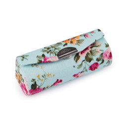 Etui na pomadkę w kwiaty z lusterkiem - Miętowy (1 Sztuka)