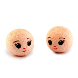Cotton watte heads / diy ø18 mm - Nude (10 Pieces)