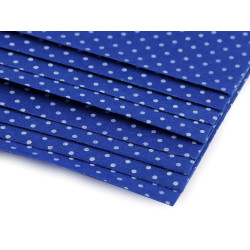Filc dekoracyjny 20x30 cm kropeczki - Błękit pruski (12 Sztuki)
